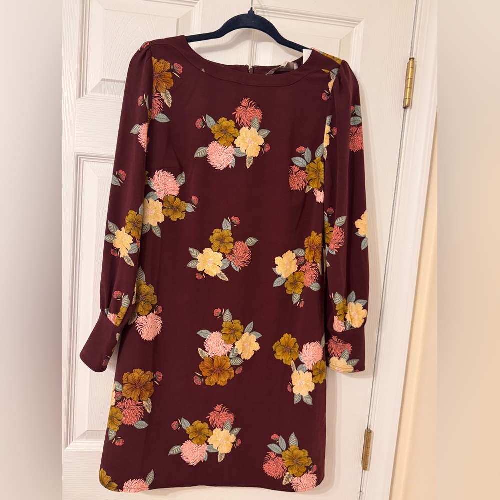 Ann Taylor LOFT Floral Cuffed Shift Dress Size 6 NWT - Picture 2 of 11